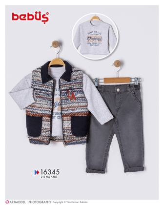 YELEKLİ ERKEK 3LÜ TAKIM